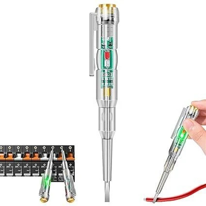 goodsbazaar Electrical Tester Pen Power Voltage Electricity with High Brightness LED Light Digital Voltage Tester image 1