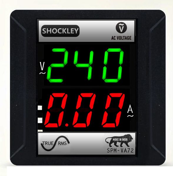 GREEN RED LED Volt (80-500V AC) Ampere (1-40A AC) Meter Panel 72X72MM (1 pc) Voltmeter-image-10