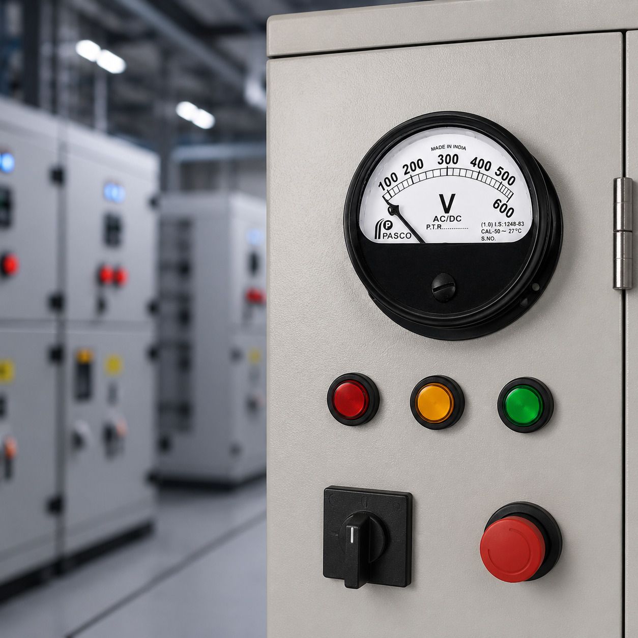 Industrial Round 600V Analog Voltage Meter Voltmeter-image-28