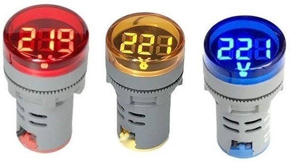 AD16-22DSV 3Pcs Digital LED Display AC 60-500V RYB Voltmeter-image-30