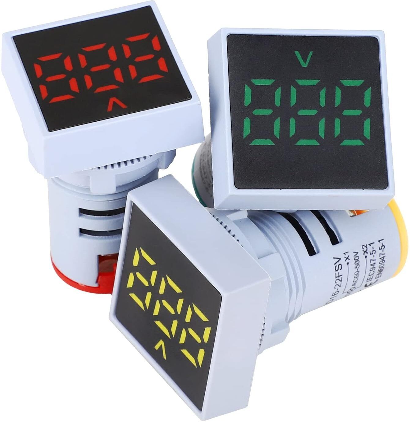 RGY 22mm AC60-500V Digital Mini LED Display Square Panel Voltage Tester Meter Voltmeter-image-16