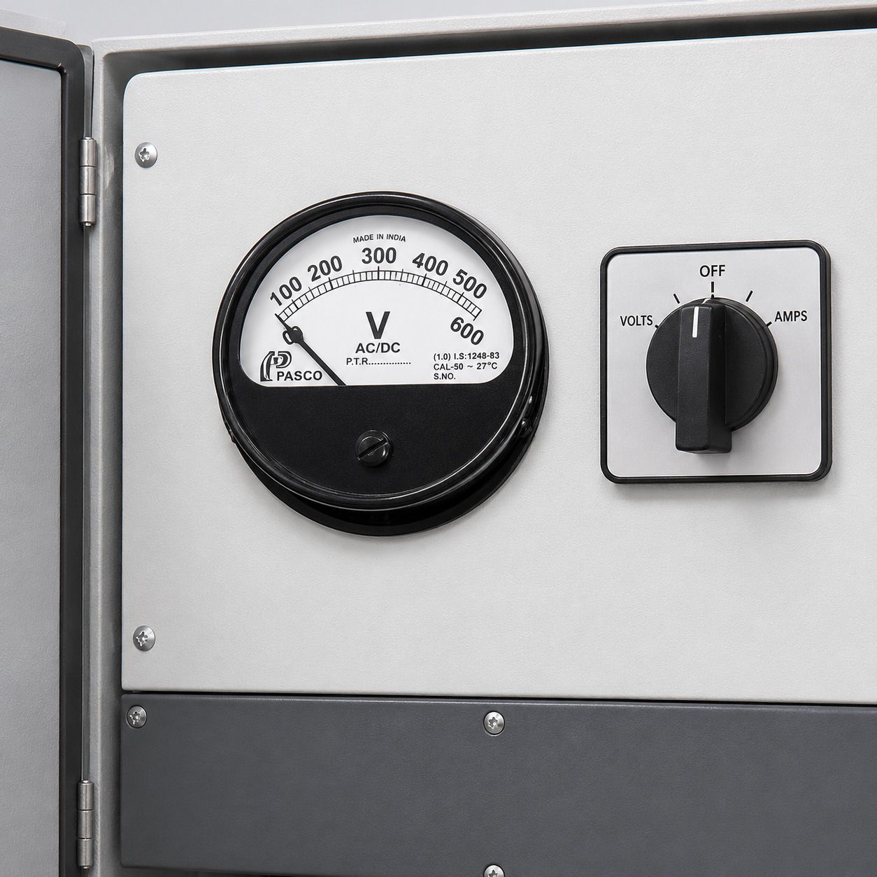 pasco collection Round 600V AC Voltmeter with 4 Mounting Projection Voltmeter-picture-12
