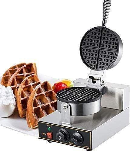 Commercial Belgian Waffle Maker, Round Non-Stick Plates Waffle Maker-image-33