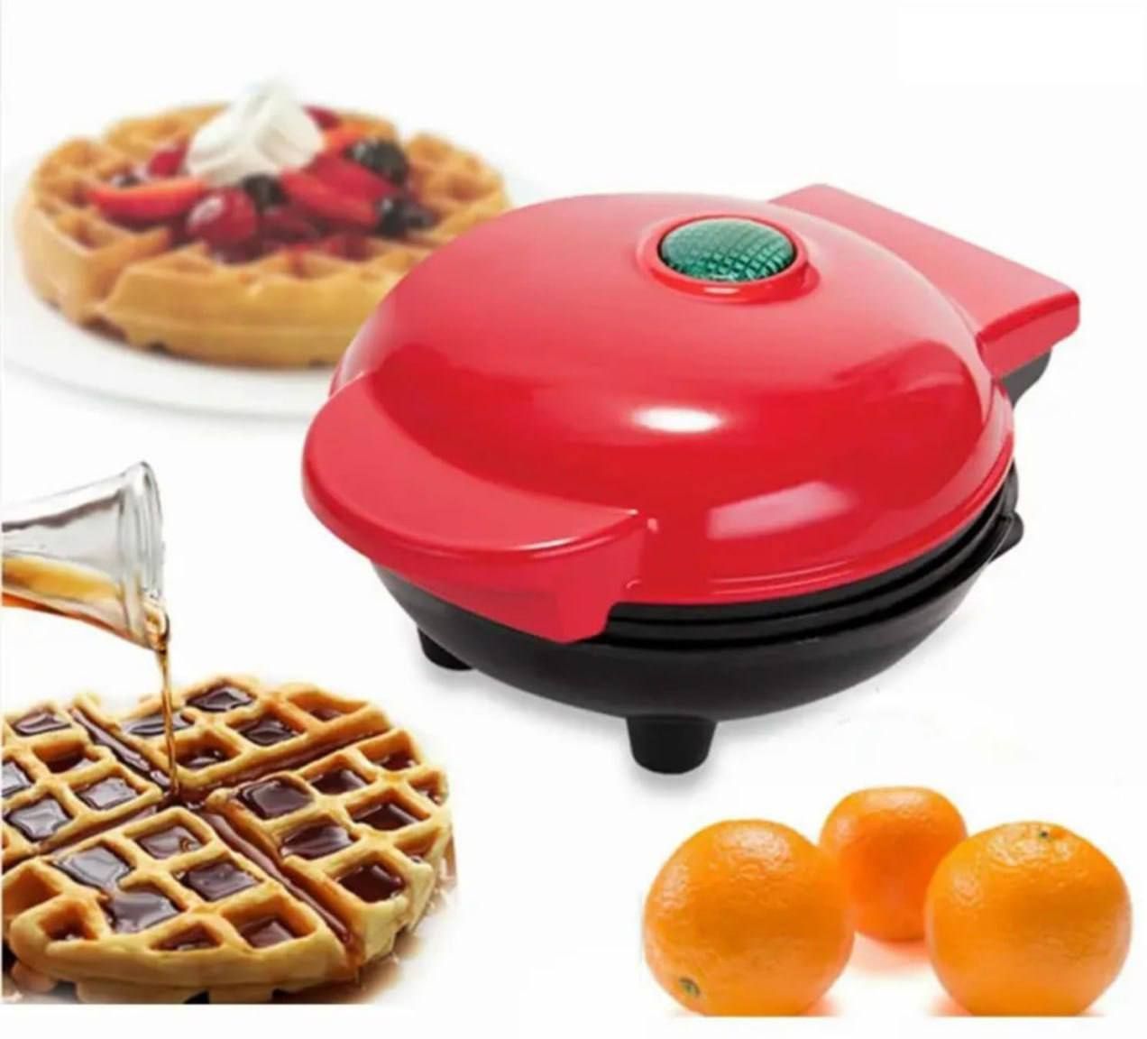 Mini Waffle Maker 4 Inch- 350 Watts: Stainless Steel Non-Stick Electric Iron Waffle Maker