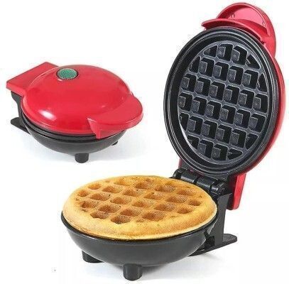 Mini Waffle Maker 4Inch-350Watt Non-Stick Electric Iron Machine Waffle Maker-image-2