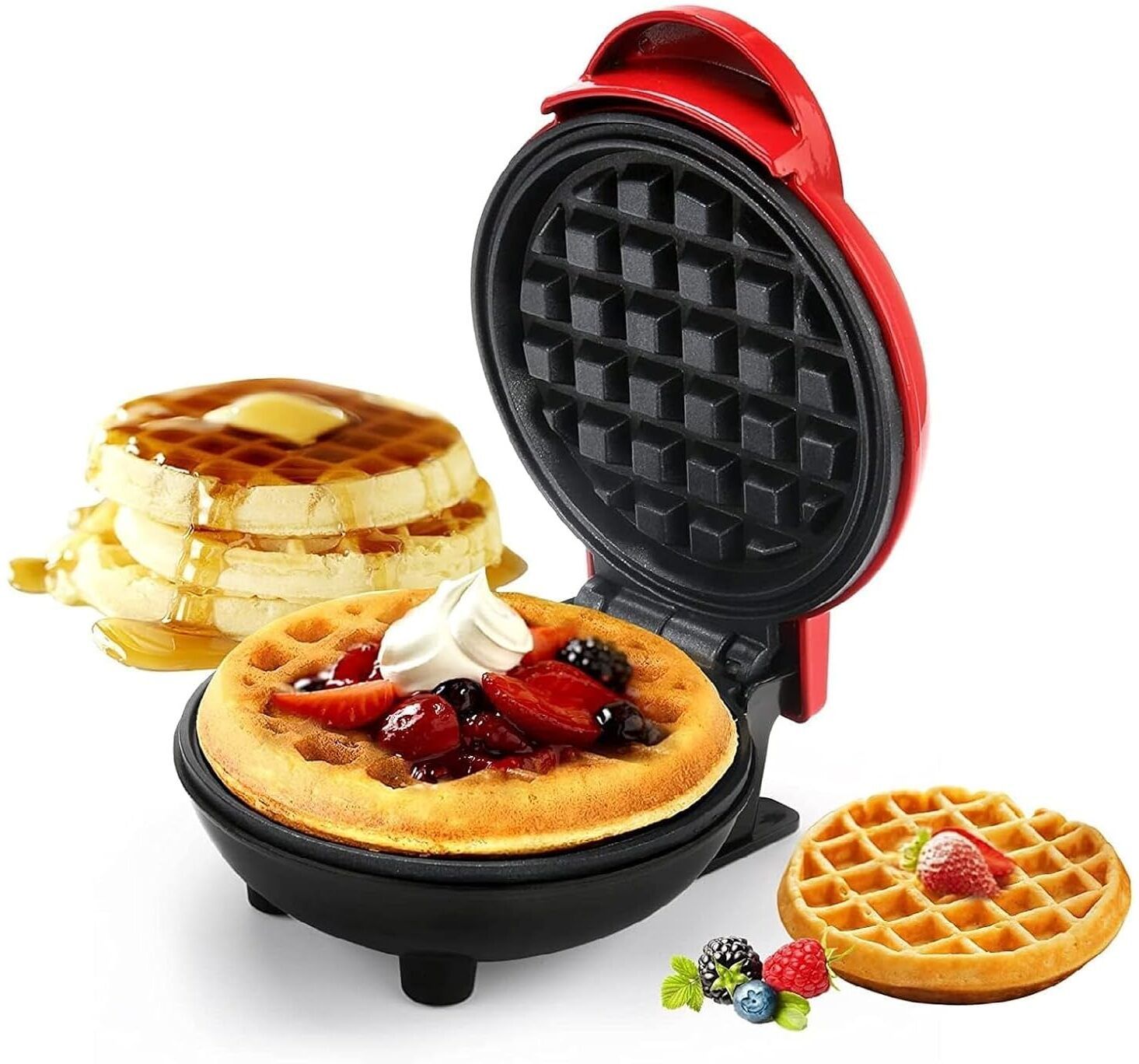 Mini Waffle Maker, Non-Stick Electric Iron Machine Waffles Waffle Maker