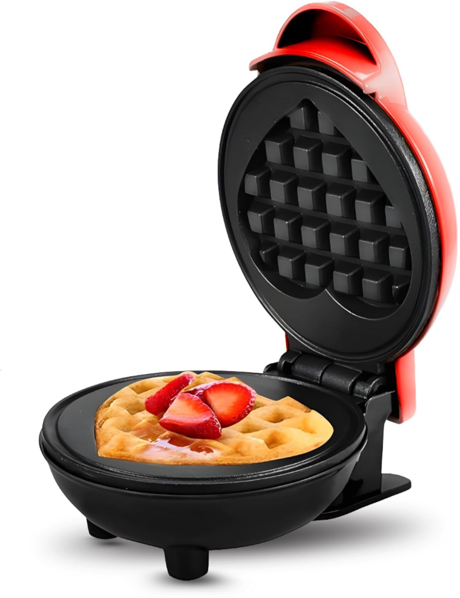 frendz Mini Waffle Maker Machine 350 Watts | Perfect For Breakfast (Red, Heart Shape) Waffle Maker-picture-20