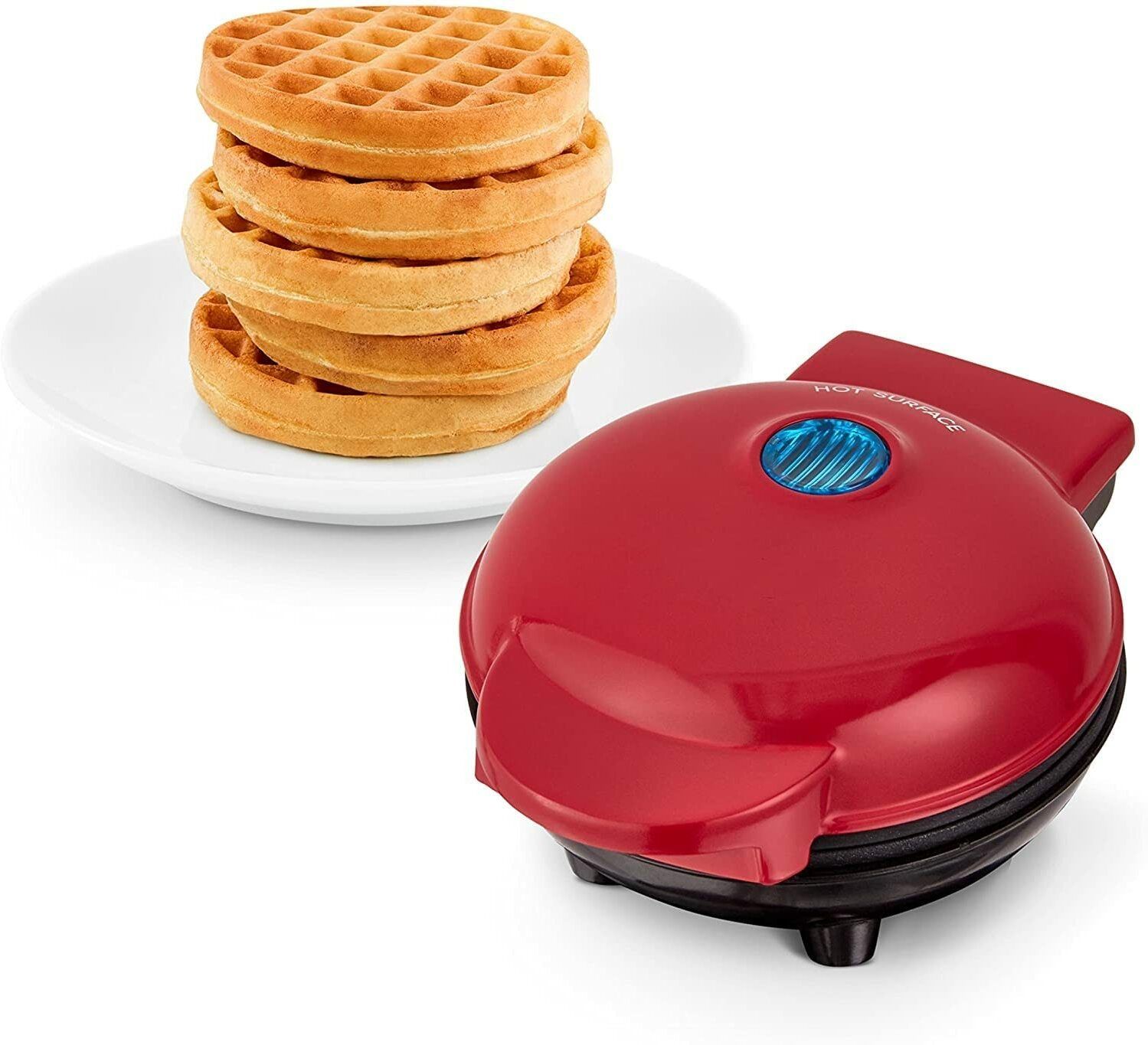 Mini Waffle Maker 4 Inch- 350 Watts: Stainless Steel Non-Stick Electric Waffle Maker-image-46