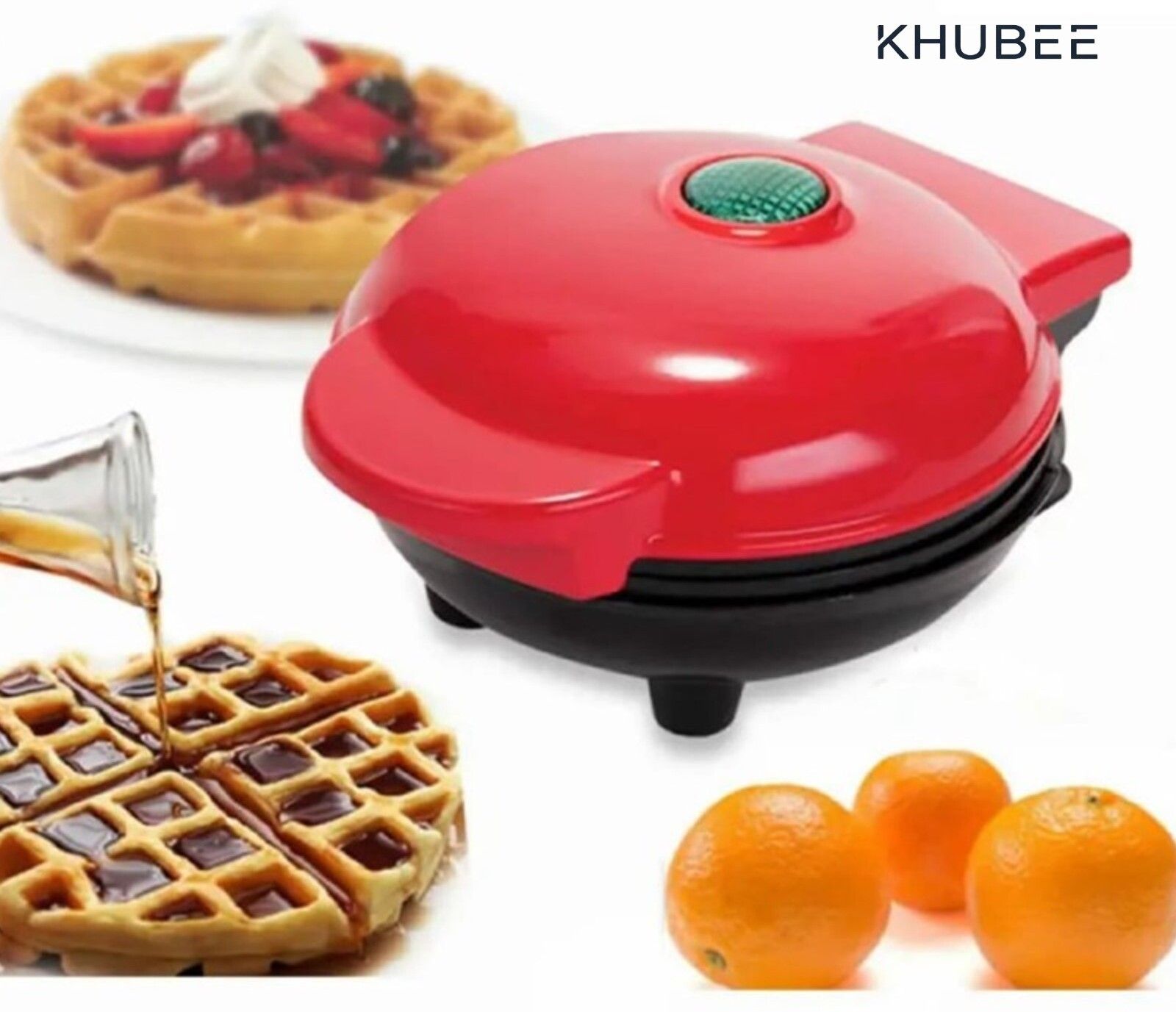 Mini Waffle Maker | Stainless Steel Non-Stick Electric Waffle Machine for Home Waffle Maker-image-1