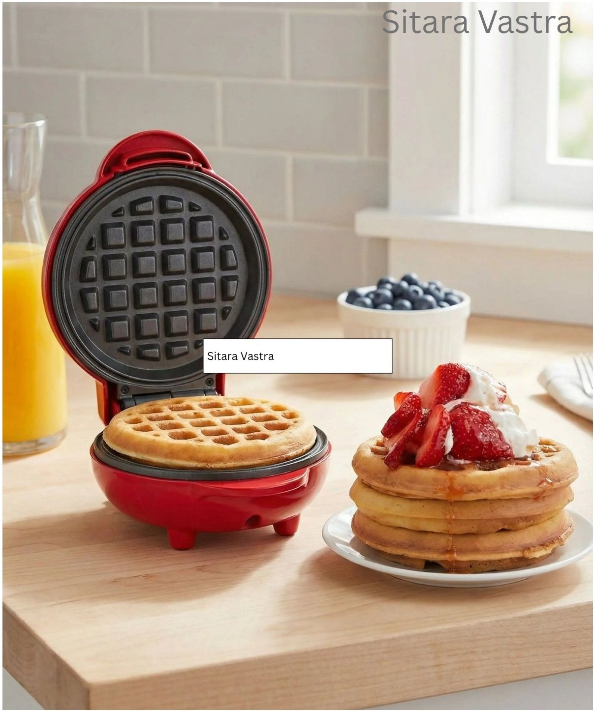 wellsy club Compact Waffle Maker for Tasty Homemade Snacks Waffle Maker-picture-14