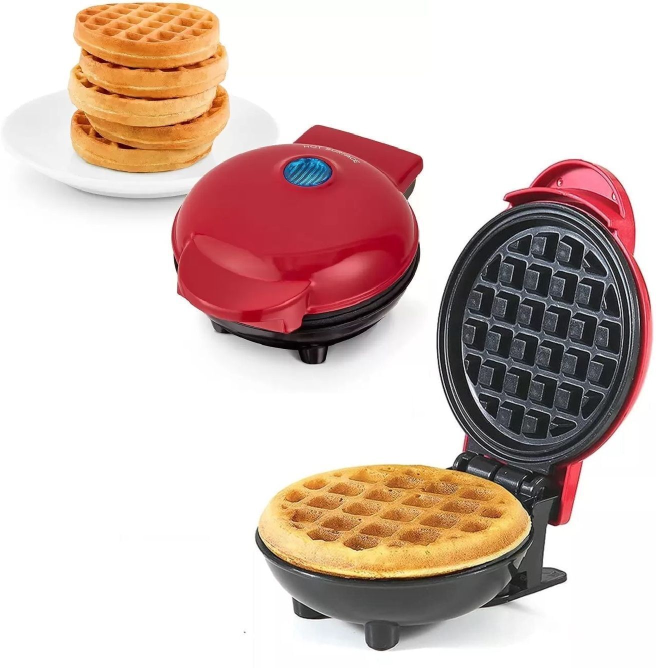 Waffle Maker Non-Stick Machine Waffle Pan Cakes Paninis Snacks Mini Waffle Maker Waffle Maker