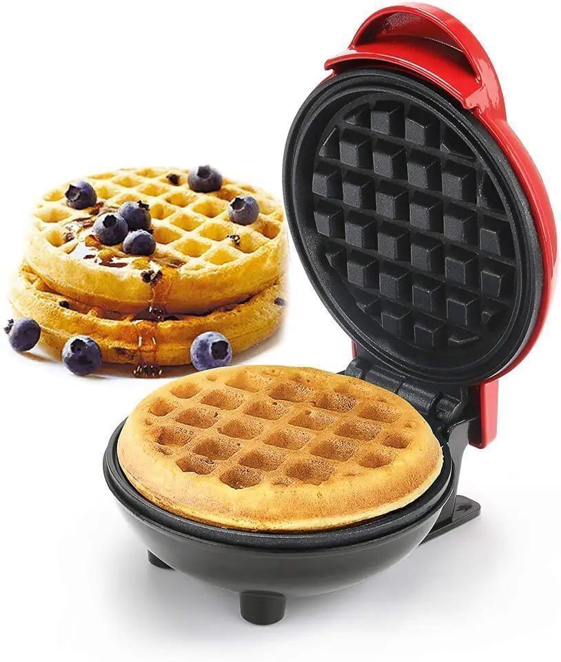 loopstrendz Mini Waffle Maker Steel Non-Stick Electric Iron Machine for Individual Waffles Waffle Maker-picture-25