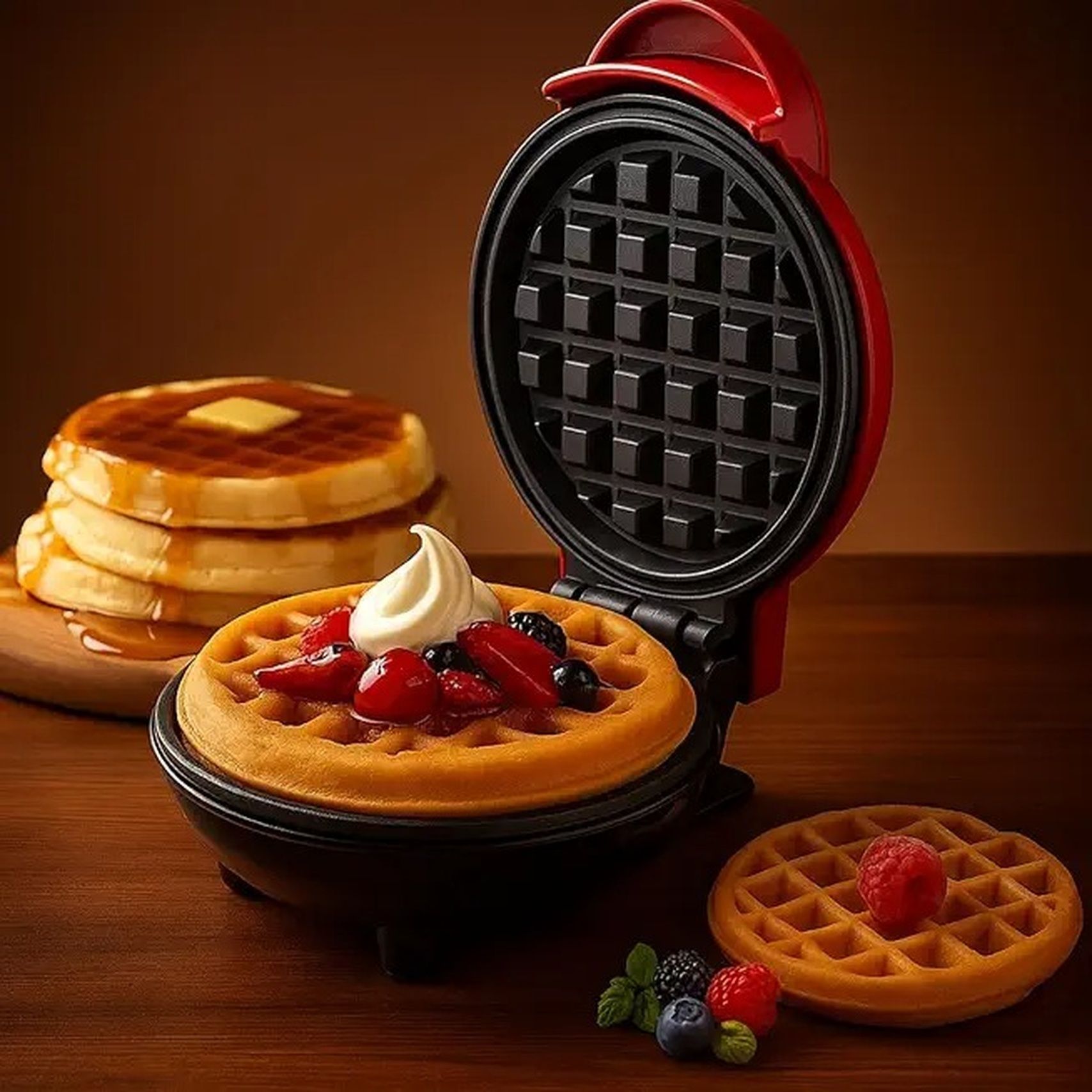 nuvio Mini Waffle Maker 350W Compact Non-Stick Electric Snack Machine Waffle Maker-picture-28