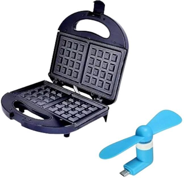 rhobos Combo C1278 Waffle Maker Machine & Mini Portable Fan Waffle Maker-picture-17