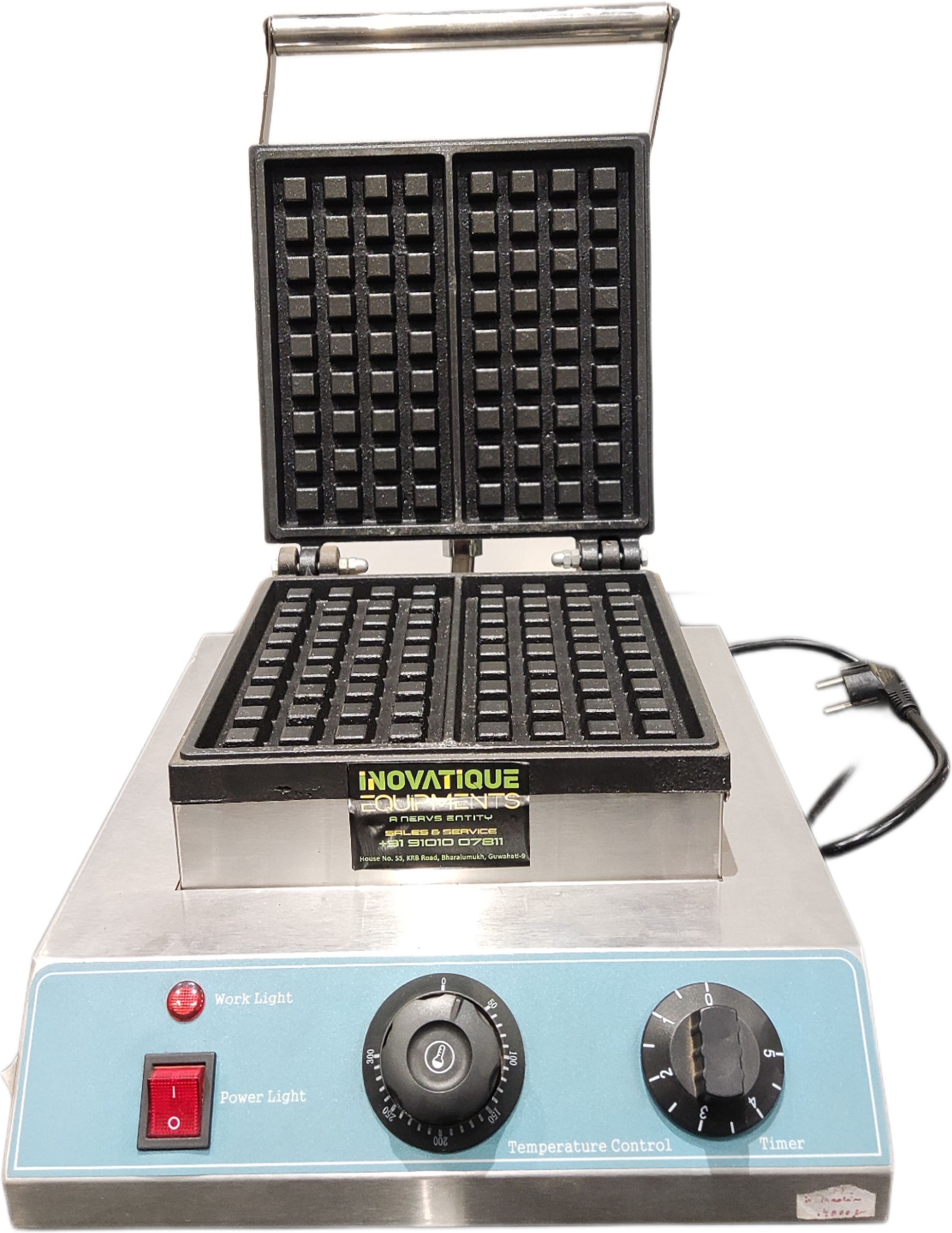 inovatique equipments BSWM027- Square Shaped Waffle Machine 2 - Slot Double sided Waffle Maker-picture-46