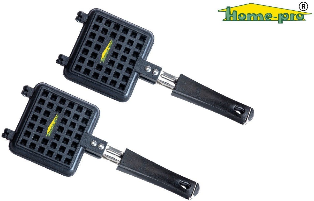 home-pro Non Stick Heavy Quality Pack of 2 Waffle Maker Machine For Kitchen Gas Stove Waffle Maker-picture-32