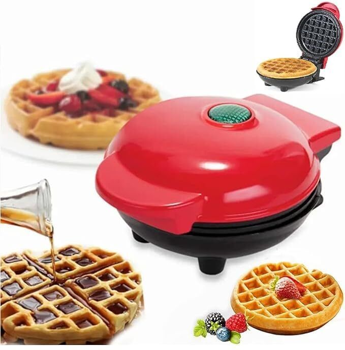 3 IN 1 mini Waffle Maker Iron Cast for Home Waffle Maker