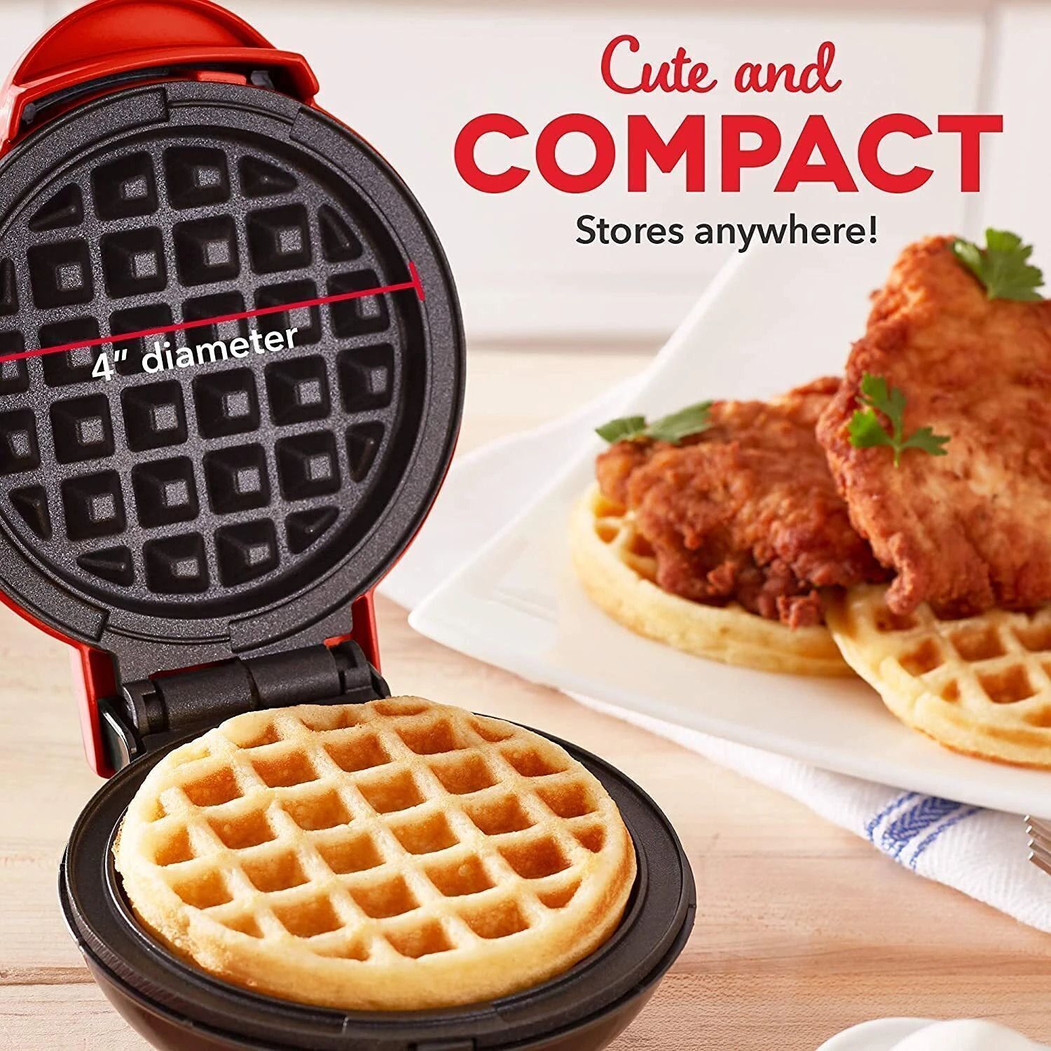 loopstrendz Mini Waffle Maker SS Non-Stick Electric Iron Machine Waffles, Pan Cakes M08 Waffle Maker-picture-34