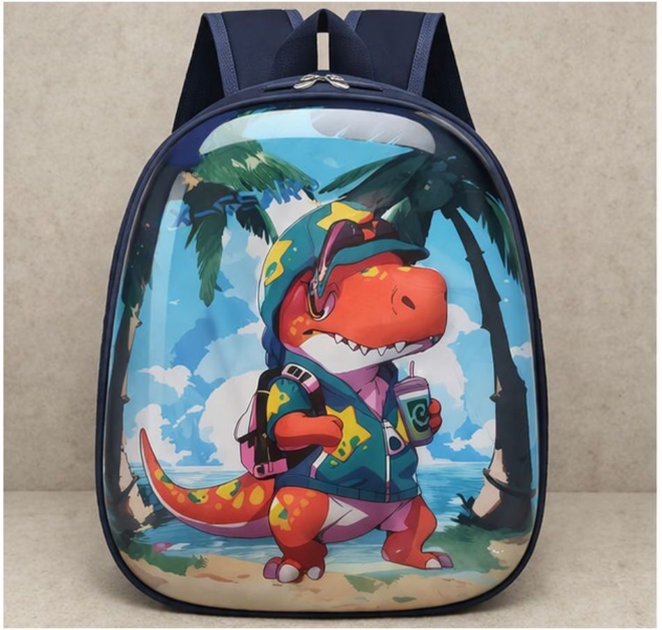 ALPHINE Dinosaur Theme Bagpacks Hard Top Shell School Bag For Kids-image-2