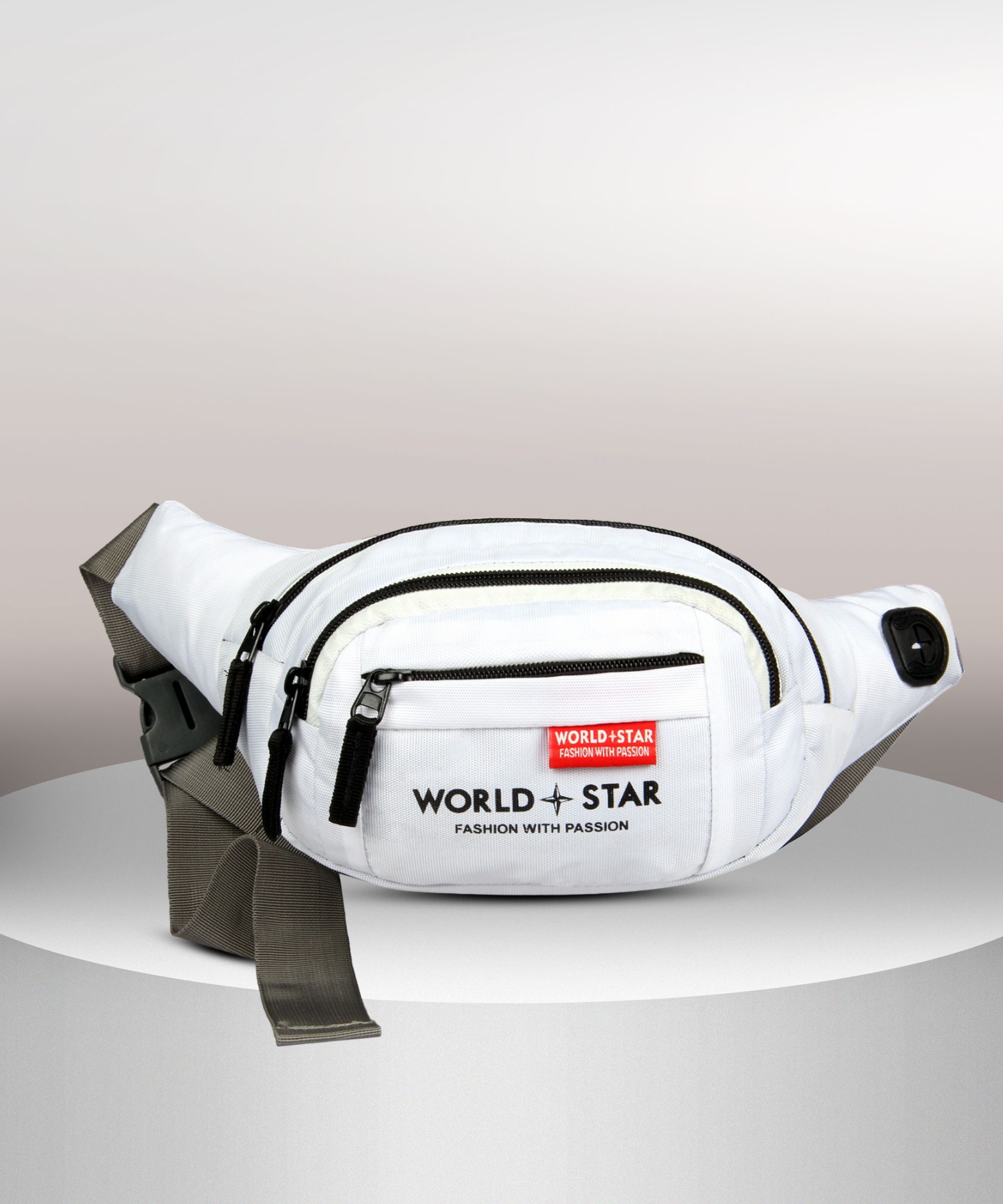 Worldstar fluffy white waist bag Fanny Pack for Travel Bags Hiking Trekking