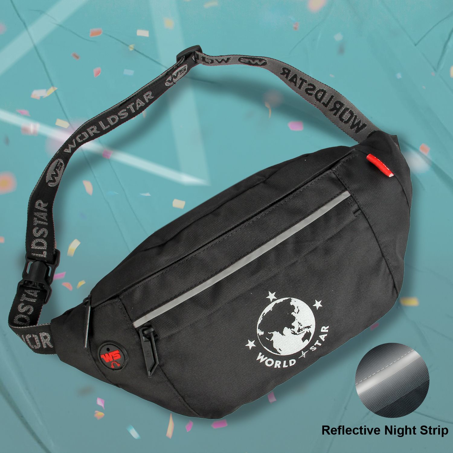Worldstar Men Women,Stylish Chest,Fanny Pouch,Belt Sport Bag Hiking,Trekking Document Waist Bag-image-33