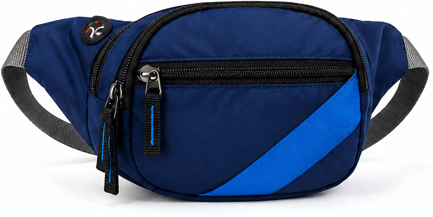 FLIKKER Stylish Unisex Polyester Waist Bag Women Crossbody Water-Resistant Men Chest Bag Unisex Polyester Waist Bag-image-4