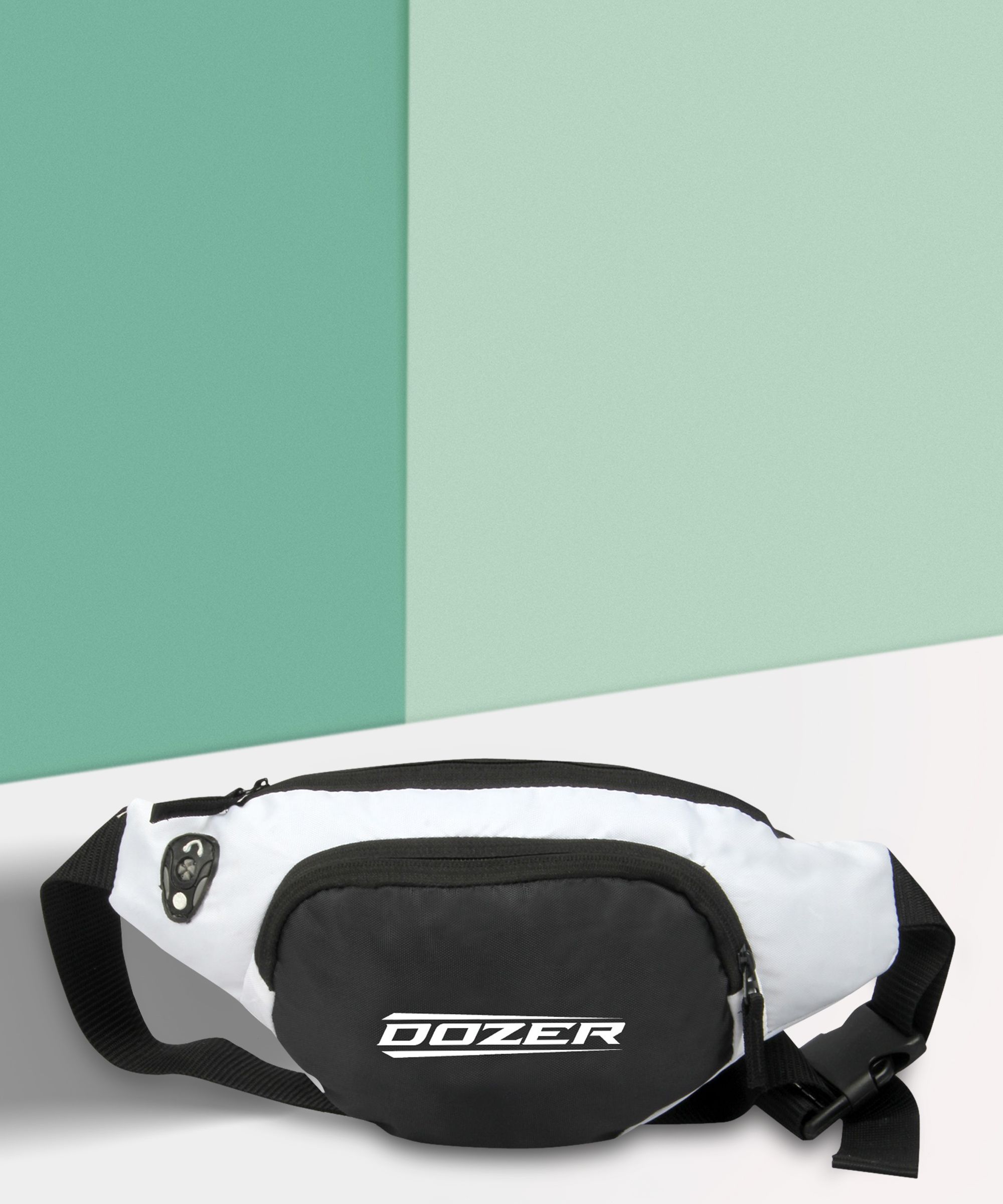 DOZER Waist Bag for Women and Men/Fanny Pack with 3-Zipper Pockets Waist Bag