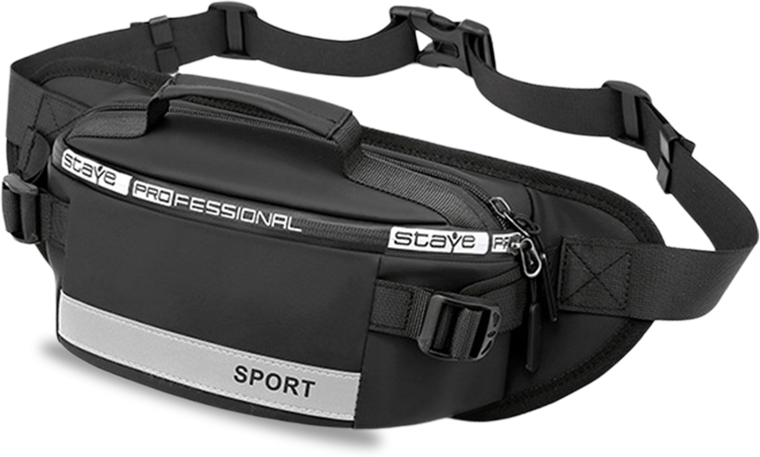 KRAPTICK Cross-Body Waist Bag -Waterproof Waist Bag, Multi-Functional Running Waist Belt for Travel and Hiking, Men's Waist Pouch, Ideal for Outdoor Adventures