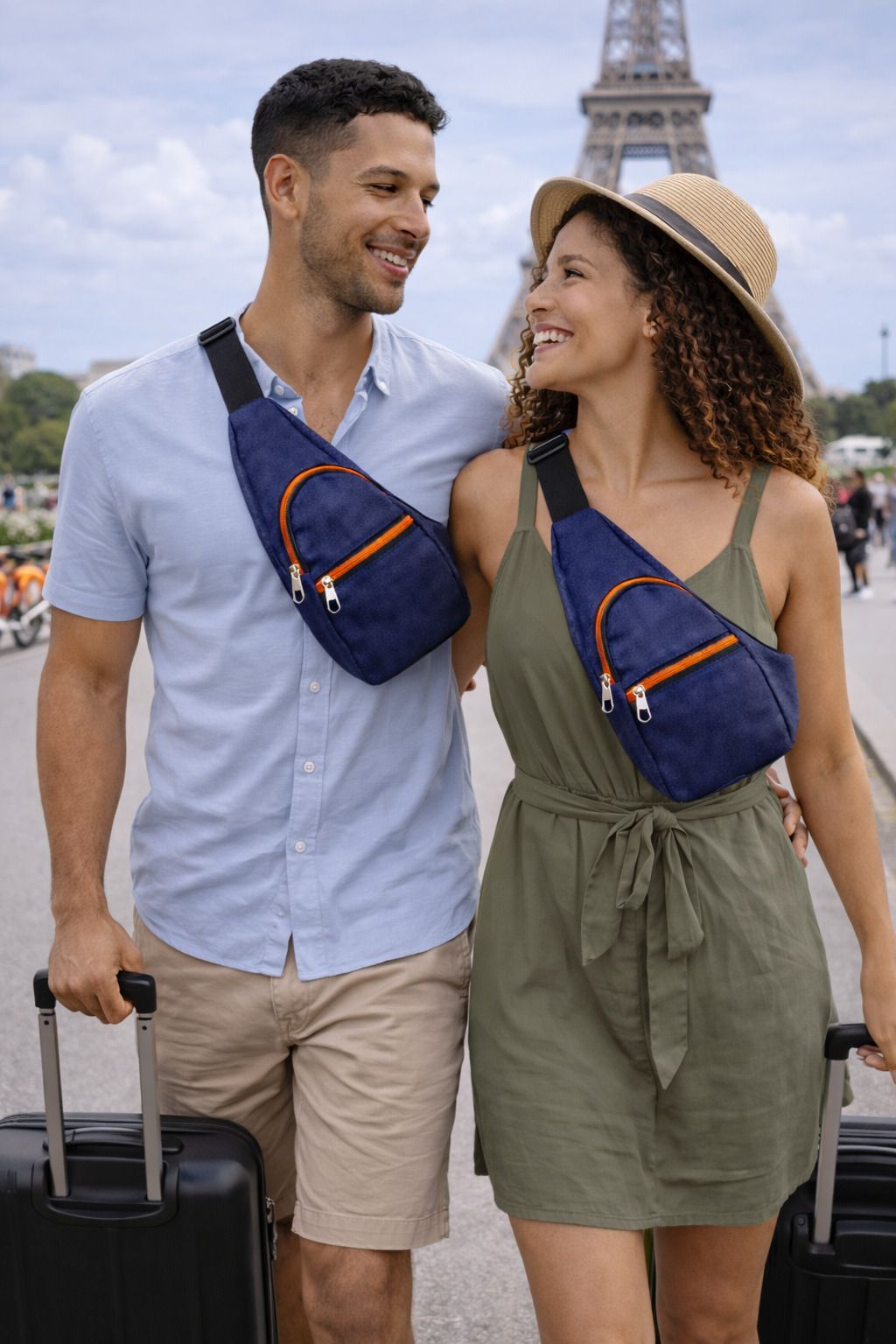 CRAR Waist Bag for Girls & Boys | Trendy Sling Crossbody Bag for Travel & Sports Blue Unisex Waist Bag & Sling Bag | Stylish Crossbody Travel Bag for Men & Women-image-16