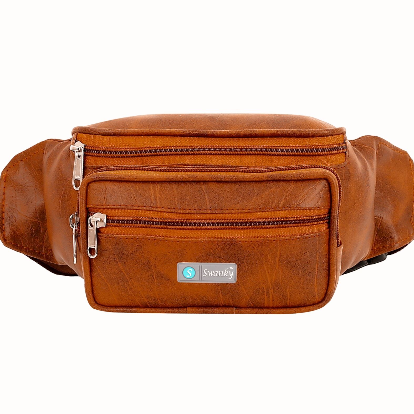 Swanky Leather Waist Pack Travel bag for Money|Belt| Cards| Mobile|Documents|Books And Bills Dairy Pouch Cross Side Bags for men Women. With Belt Stylish Waist Luggage Accessories With Trust Unisex PU Waist Pack bag with Belt for travel-image-8