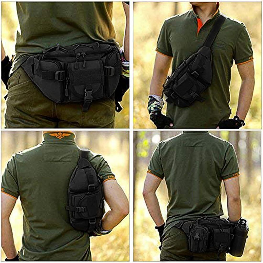 Bloom Tractical Fanny Pack, Waist Bag Pack Hip Bumbag For Outdoor A9 Waist Bag Military Hip Belt Bag-image-1