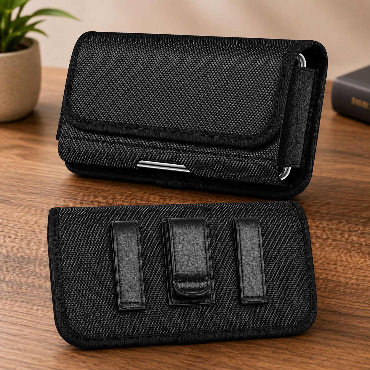 AARUKCREATION Universal Mobile Phone Belt Case Phone Holster for Men Belt Clip-image-1