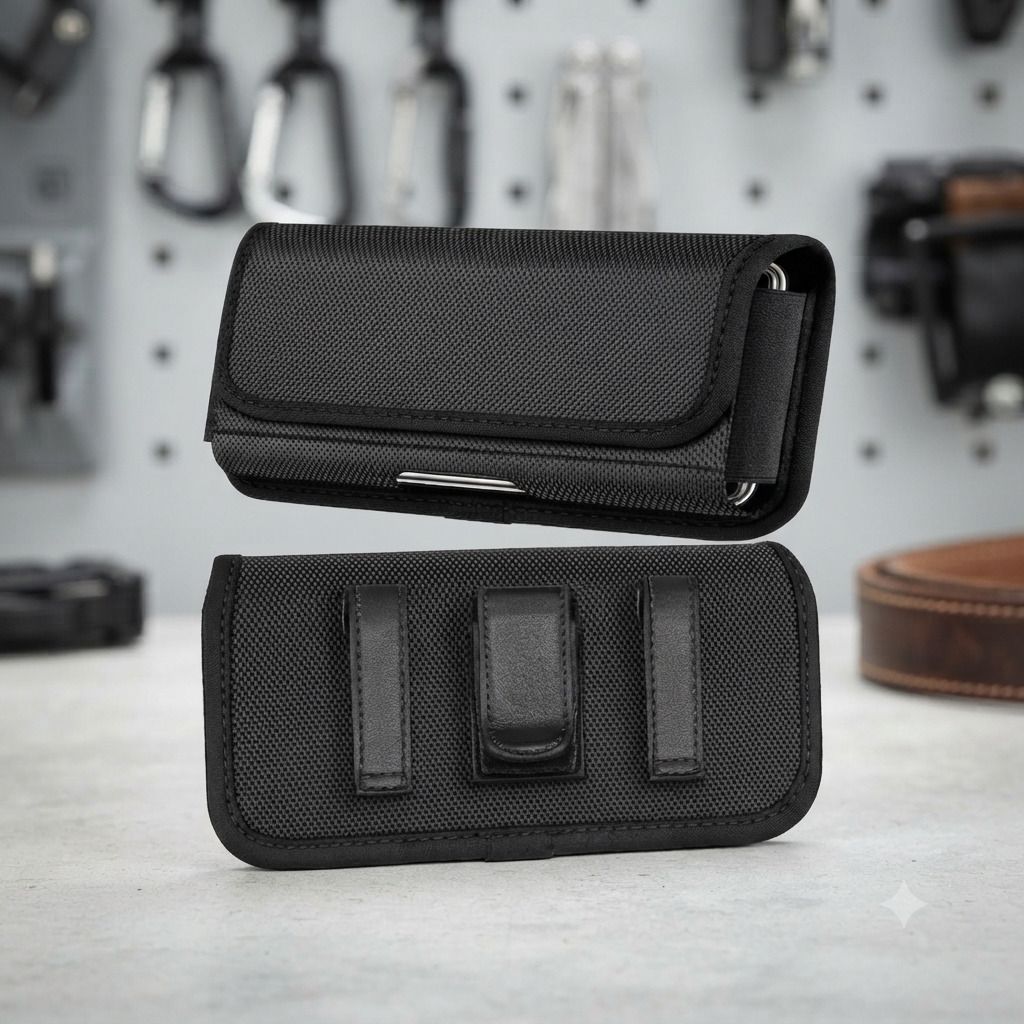 AARUKCREATION Belt Clip Phone Holder for Large Phones Phone Holster for Men Belt Clip-image-1