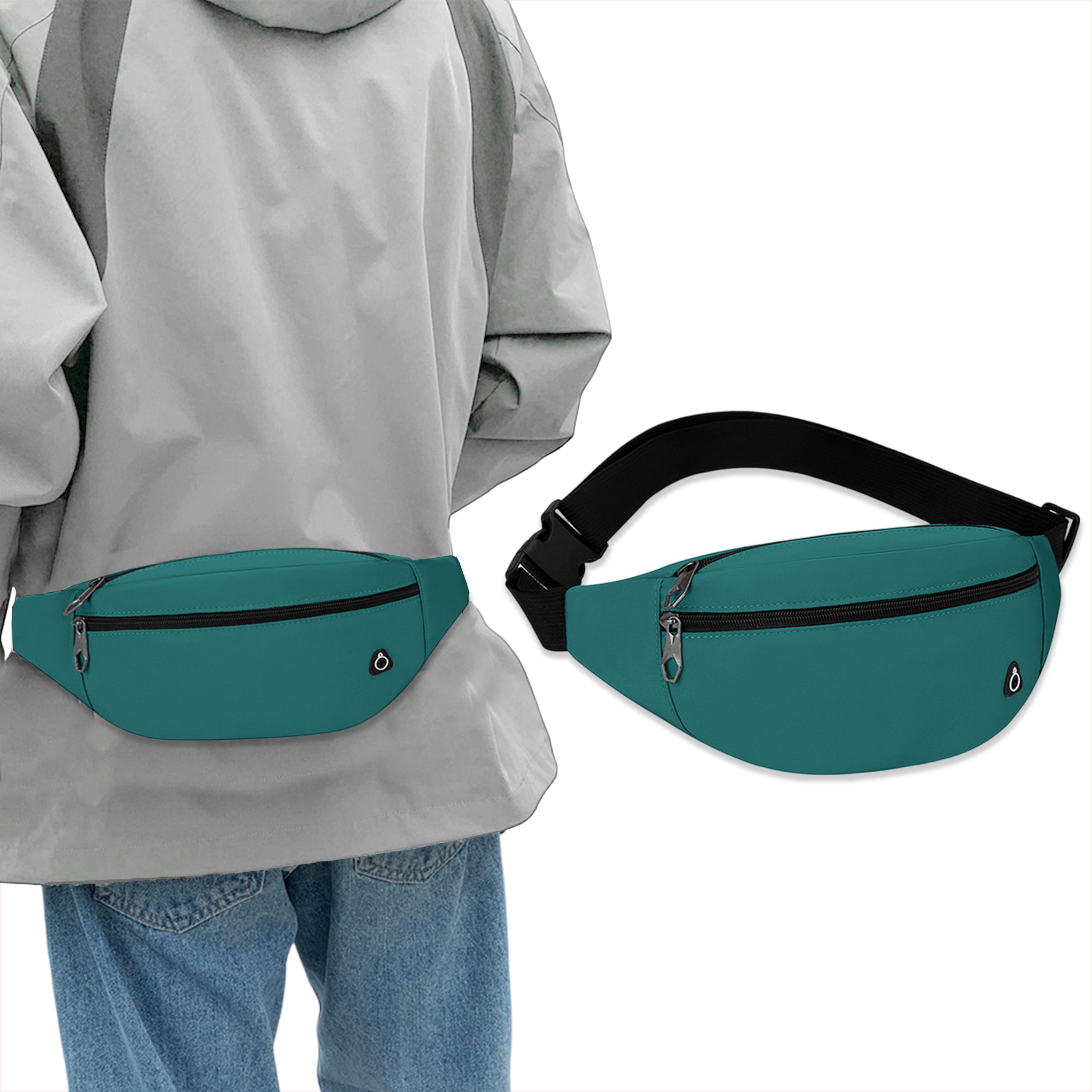 KRAPTICK Waist Bag | Fanny Pack & Crossbody Bag for Travel, Running, Hiking & Gym, Waterproof & Lightweight Belt Bag | Adjustable Money Belt & Waist Pouch-image-38
