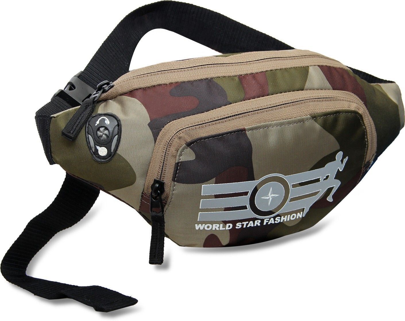 Worldstar Waist Bag Style Travel Pouch Passport Holder with Adjustable Strap [army ] Waist Bag-image-28