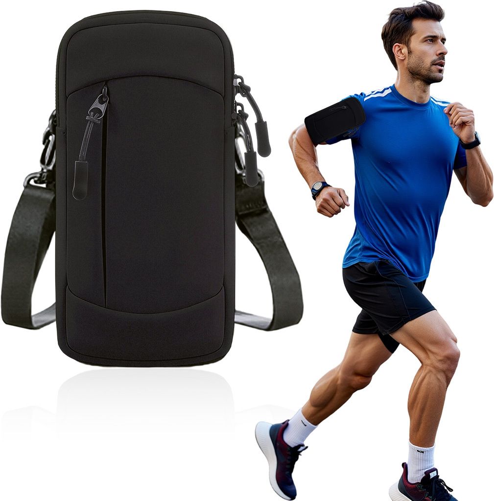 sannidhi Waterproof Running Armband Phone Bag with Dual Pocket and Mesh Back Running Armband-image-3