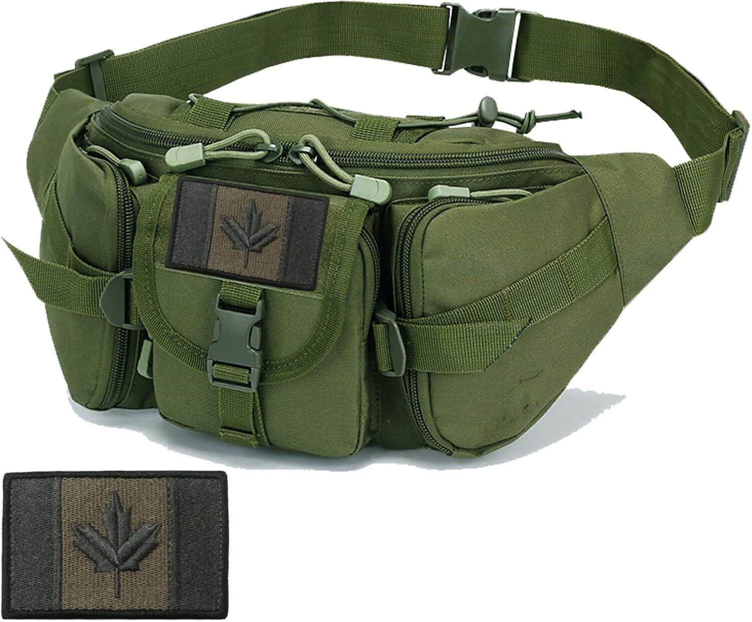 Bloom Waist Bag Pack Hip Belt Bumbag for Outdoor (olive green)-AZ7 Waist Bag Pack Hip Belt Bumbag for Outdoor -DS7-image-14