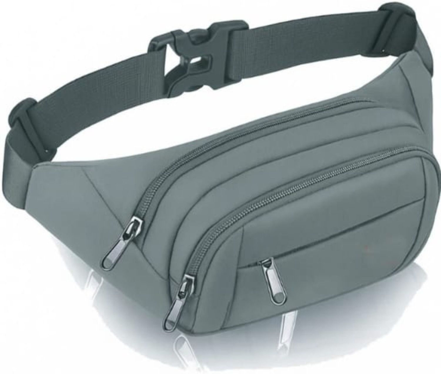 WaistWish Unisex Waist Bag Fanny Pack with 3 Zipper Pockets Waist Bag-image-28