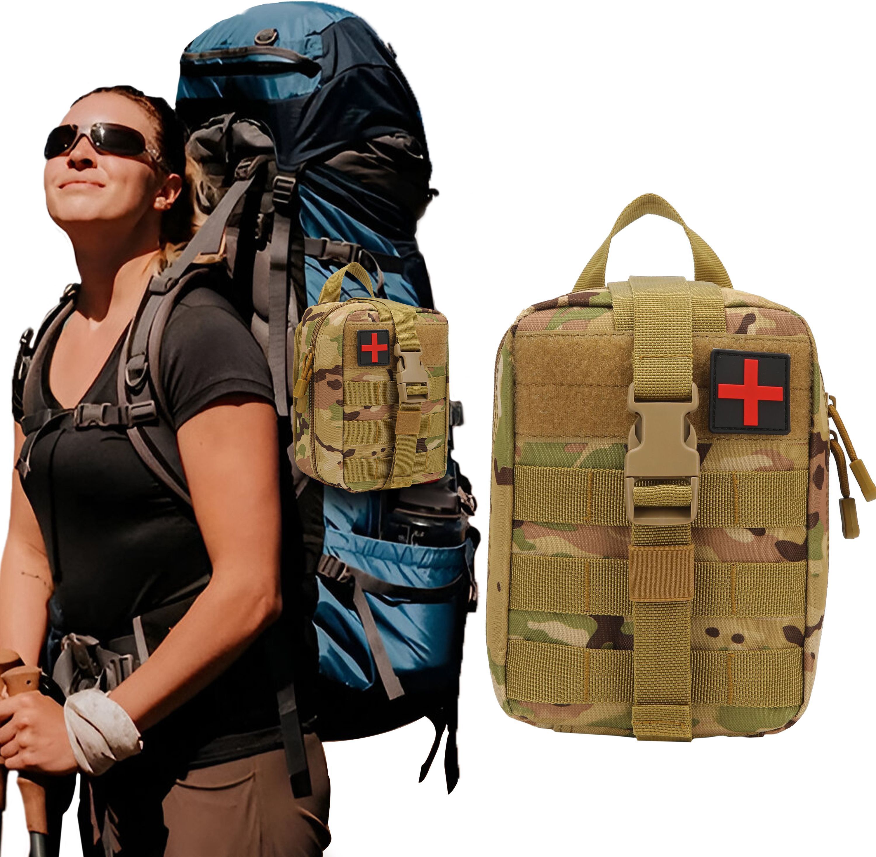 KRAPTICK Medical Molle Pouch | Tactical First Aid Kit Bag | Military Emergency Medical Pouch | Waterproof & Durable Trauma Kit | Compact Molle Medic Bag for Outdoor-image-34