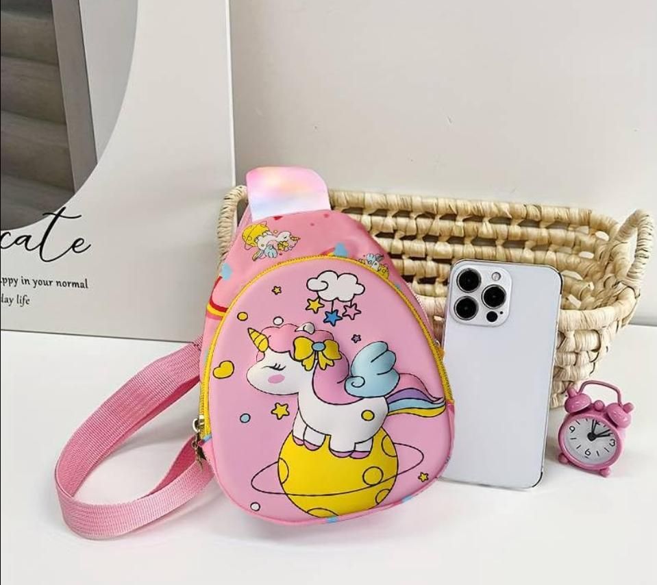 VAANYA Top Kids Unicorn Sling Bag for Girls | Cute Cartoon Crossbody Shoulder Bag | Baby Bag-image-4