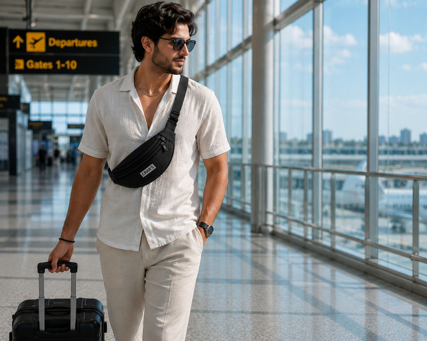 CRAR ENTERPRISES CRAR'S Polyester Waist Bag Fanny Pack | Travel Chest Bag & Money Holde CRAR'S Travel Fanny Pack Waist Bag | Bum Bag Phone & Passport Belt Holder-image-21