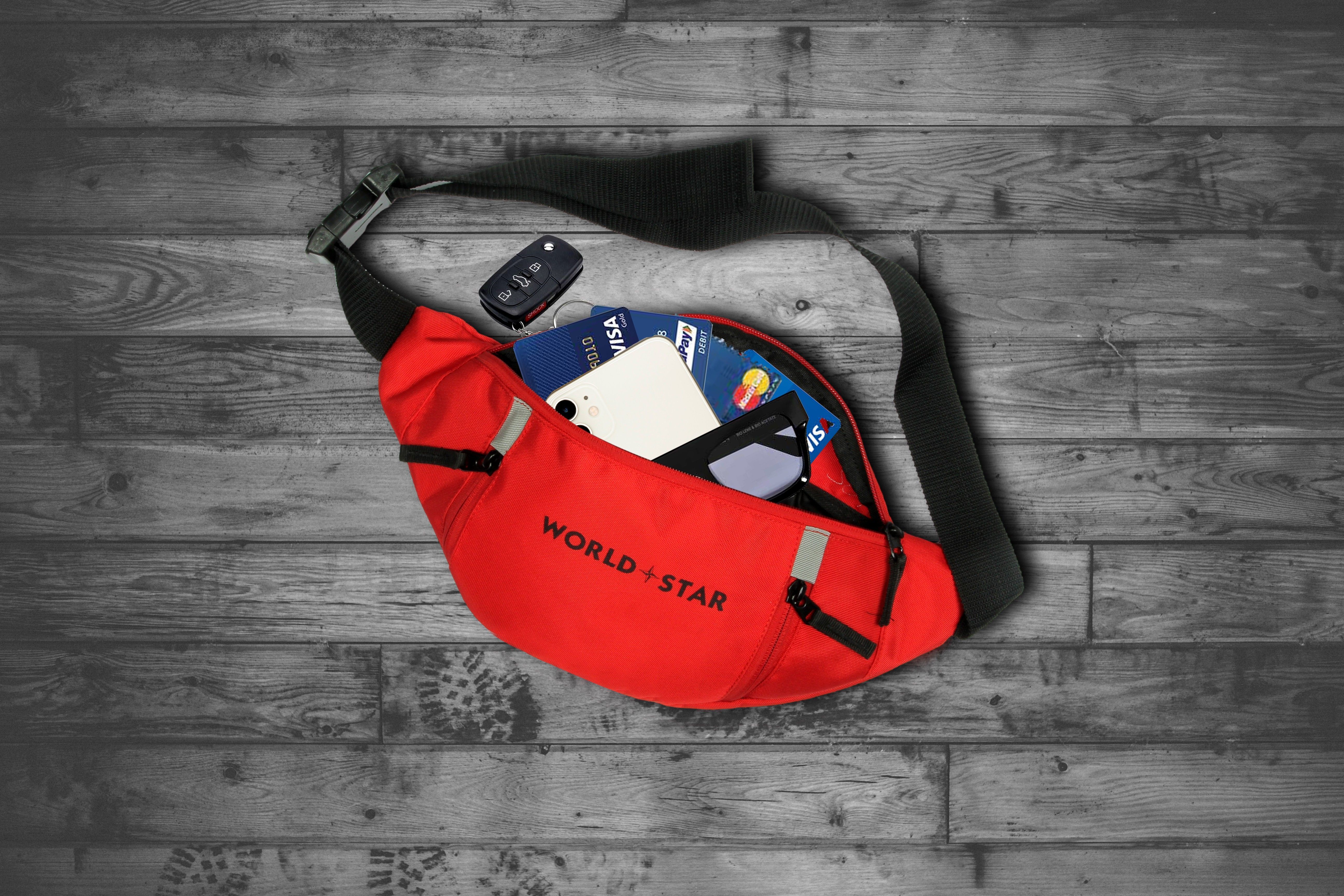 Worldstar Waist Bag Style Travel Pouch Passport Holder with Adjustable Strap belt bag Waist Bag-image-37