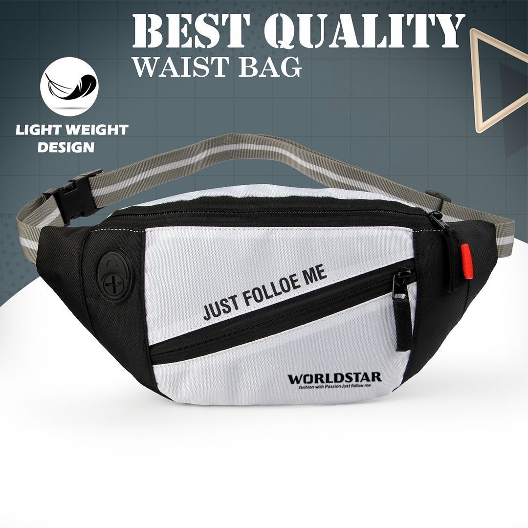 Worldstar 3 zipped compartments can keep items organised, Provides safety of valuables. Waist Bag for Men Womenbag-image-27