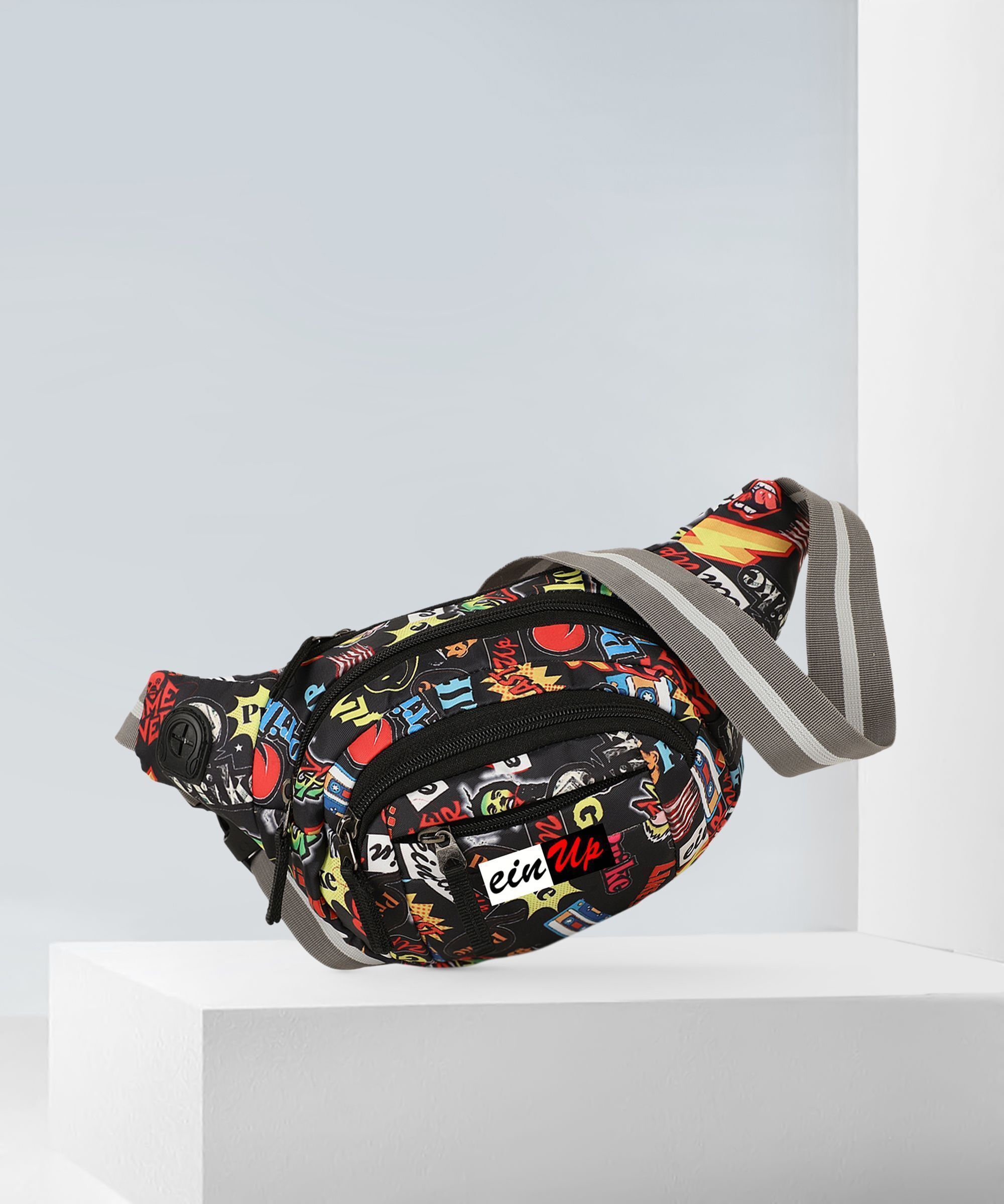 Worldstar NEW_FK_FK_einup printted fluffy waist bag Elegant Style Travel Pouch Passport Holder with Adjustable Strap-image-31