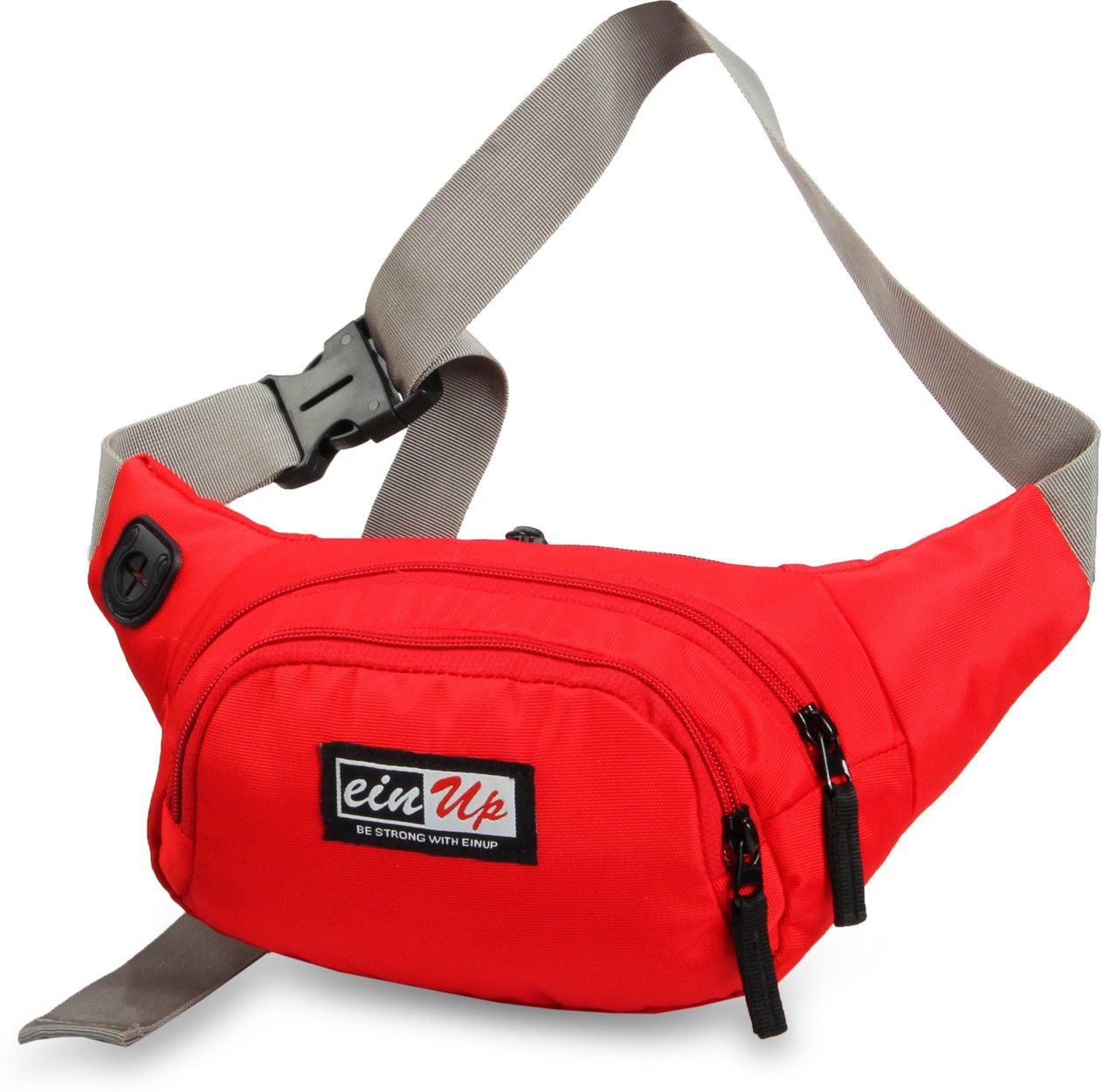 einup fluffy red patch work brand logo waist bag Travel Pouch Passport Holder with Adjustable Strap-image-27