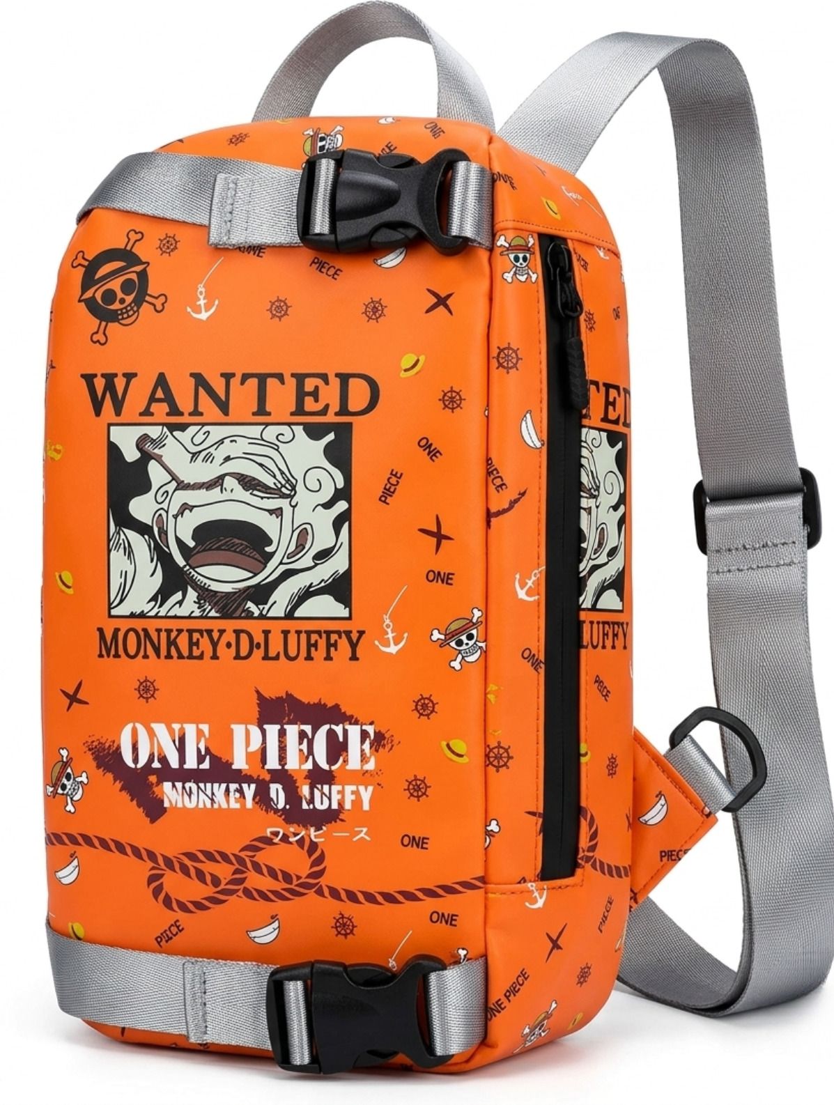 RUVIDO CASO One Piece Monkey D Luffy Sling Bag Anime Crossbody Chest Bag Orange Classic Chest Crossbody Travel Bag-image-34
