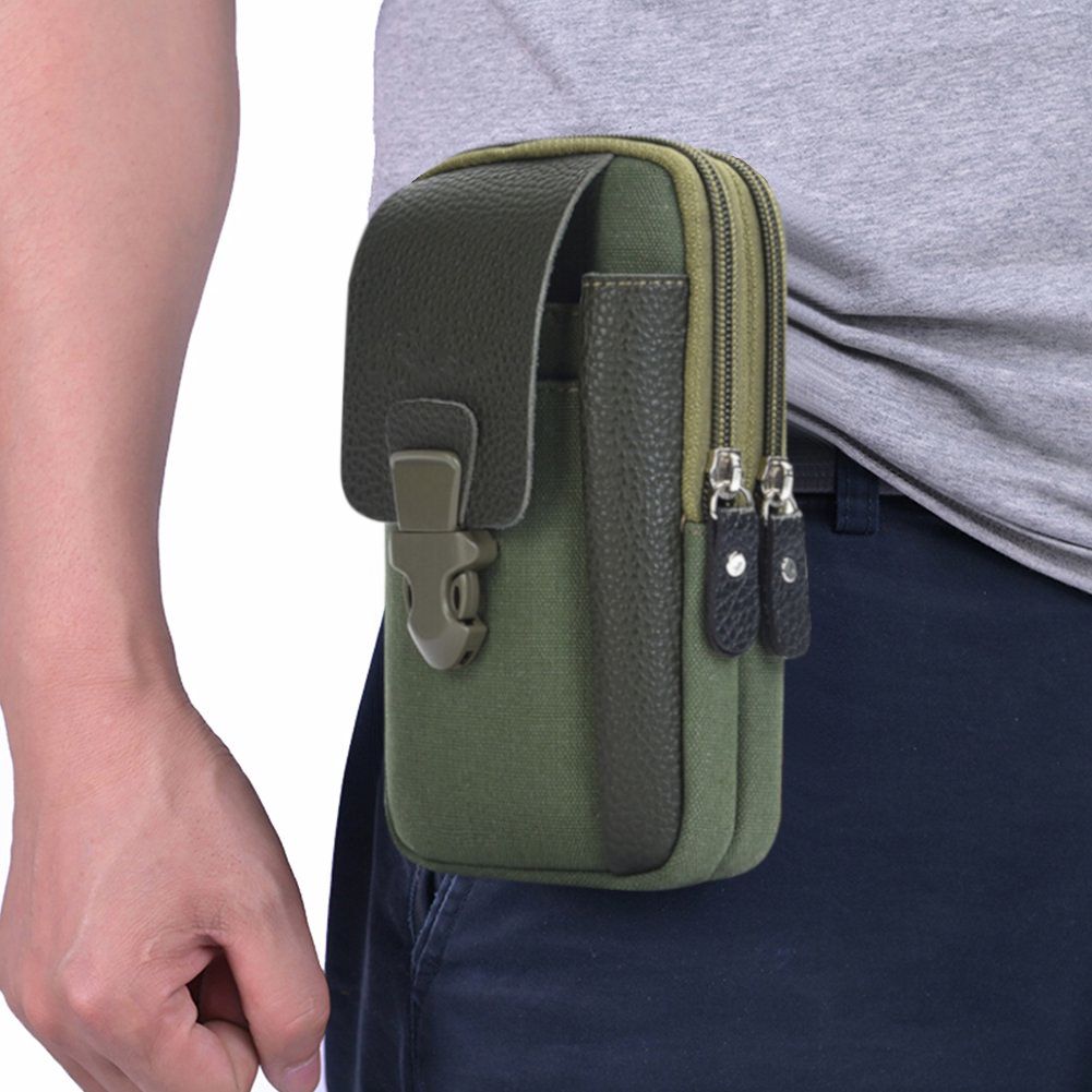 GOTEO Waist Pouch Belt Bag Mobile Phone Passport Holder Travel Sports Walking Running Waist Bag-image-23