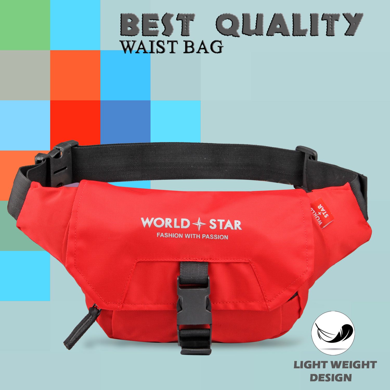 Worldstar for Men Women,Stylish Chest,Fanny Pouch,Belt Sport Bag Hiking,Trekking (RED)) Document Money Phone Belt Sport Bag for Men and Women travel waist bag-image-37