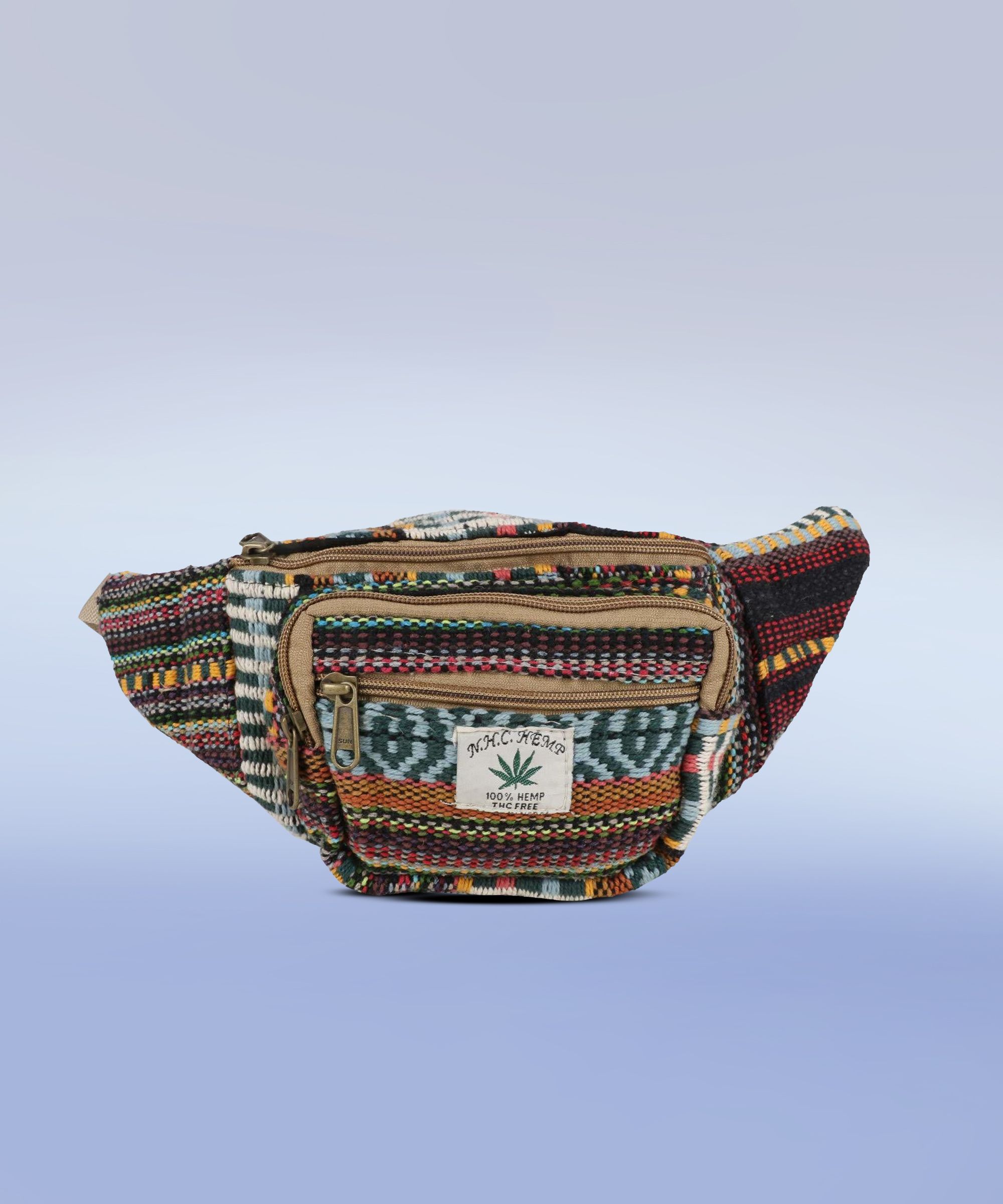 LONGING TO BUY Hemp Fanny Pack for Both Men and Women Waist Belt Bag Handmade Pack from Pure Hemp (Multicolored-2) Waist Bag-picture-10