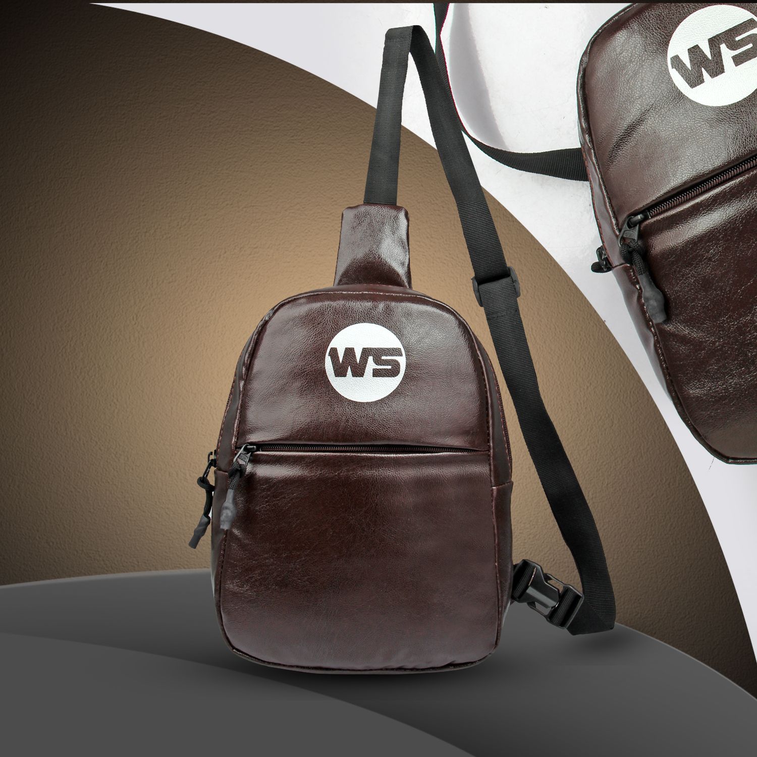 Worldstar Crossbody chest side Handy Hiking Zip Pouch Document Money Phone Belt Sport Bag Waist Bag for Men Women, Stylish rexine Chest, Fanny Pouch, Belt Sport Bag-image-17